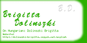 brigitta dolinszki business card